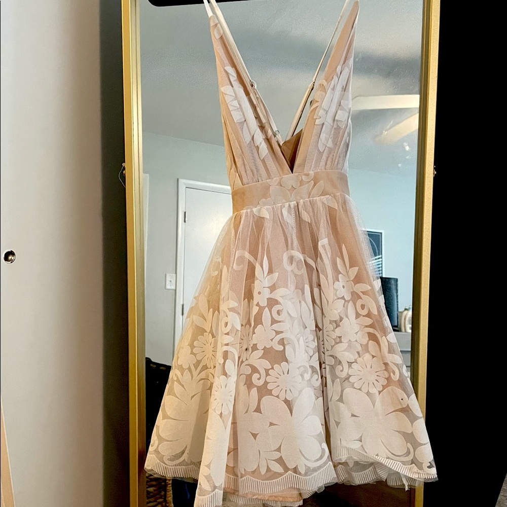 White cocktail dress